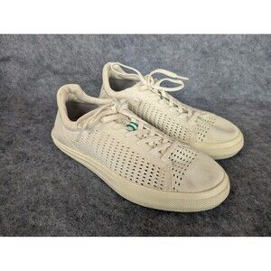 Rothys Sneaker Men's 8.5/Womens 10  White Knit Comfort Casual Lace Up